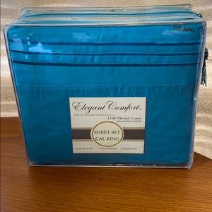 Elegant comfort CAL KING SHEET SET teal